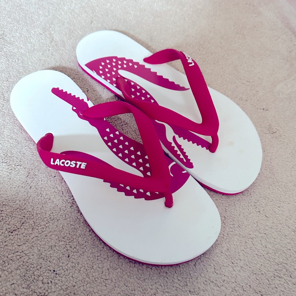 Lacoste flip flops